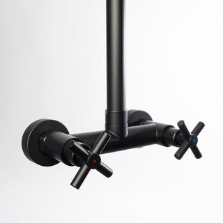 Douche extérieure murale en acier inoxydable – Noir mat