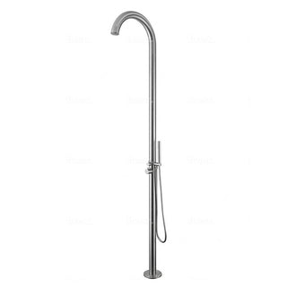Douche extérieure autoportante en inox – Avec douchette